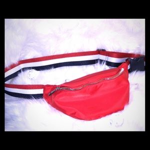 Red Fanny pack.